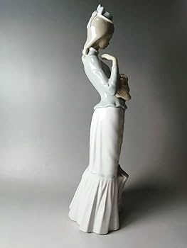 Amazon.co.jp: LLADRO リヤドロ 4893 犬を抱く貴婦人 フィギュリン
