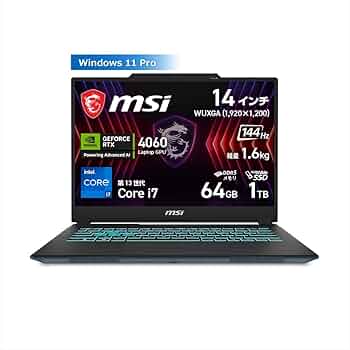 Amazon.co.jp: 【第13世代Core i7 & RTX 4060搭載】MSI Cyborg14