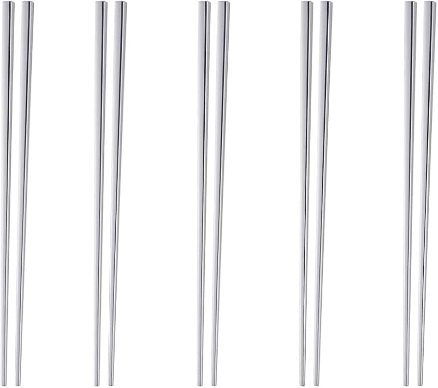 Amazon | 箸 ステンレス箸 韓国箸 5膳セット 18-8ステンレス製 21cm