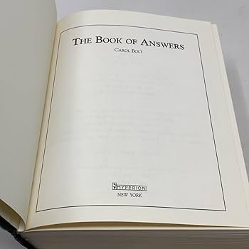 Amazon | Book of Answers | Bolt, Carol | Self-Help & Psychology