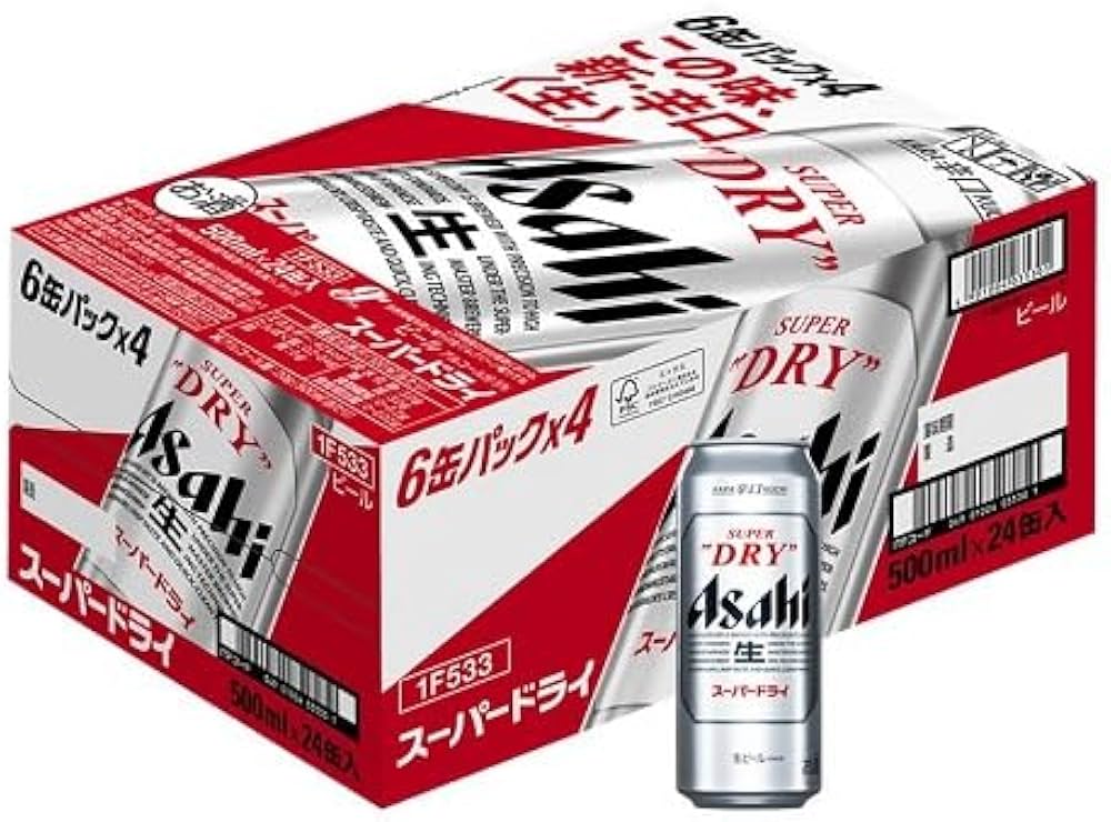 Amazon.co.jp: Asahi Super Dry 16.9 fl oz (500 ml) 1 Case (24 Cans