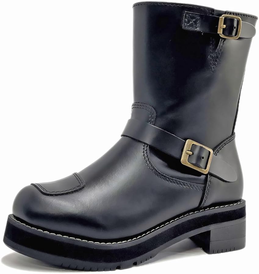 Amazon.co.jp: [ワイルドウィング] 厚底イーグル ブラック 22.5cm 本革