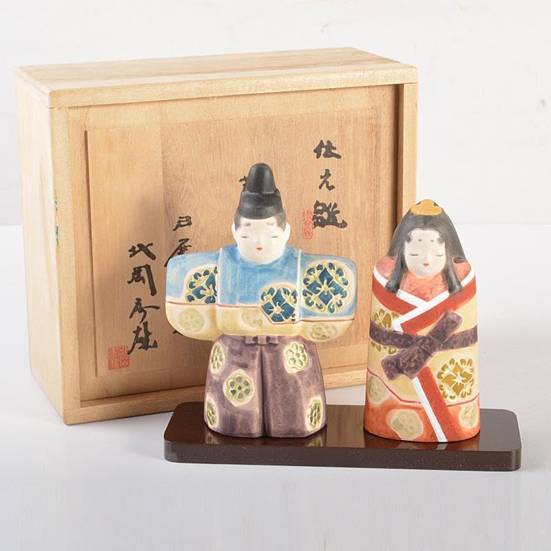 Amazon | 日展作家 北岡秀雄作 北秀窯 伝之雛 茜 立雛 雛人形 共箱 N