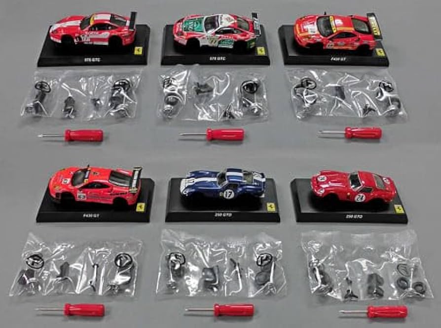 Amazon | 京商 ミニカー 模型 1 64 全6種セット フェラーリ レーシング