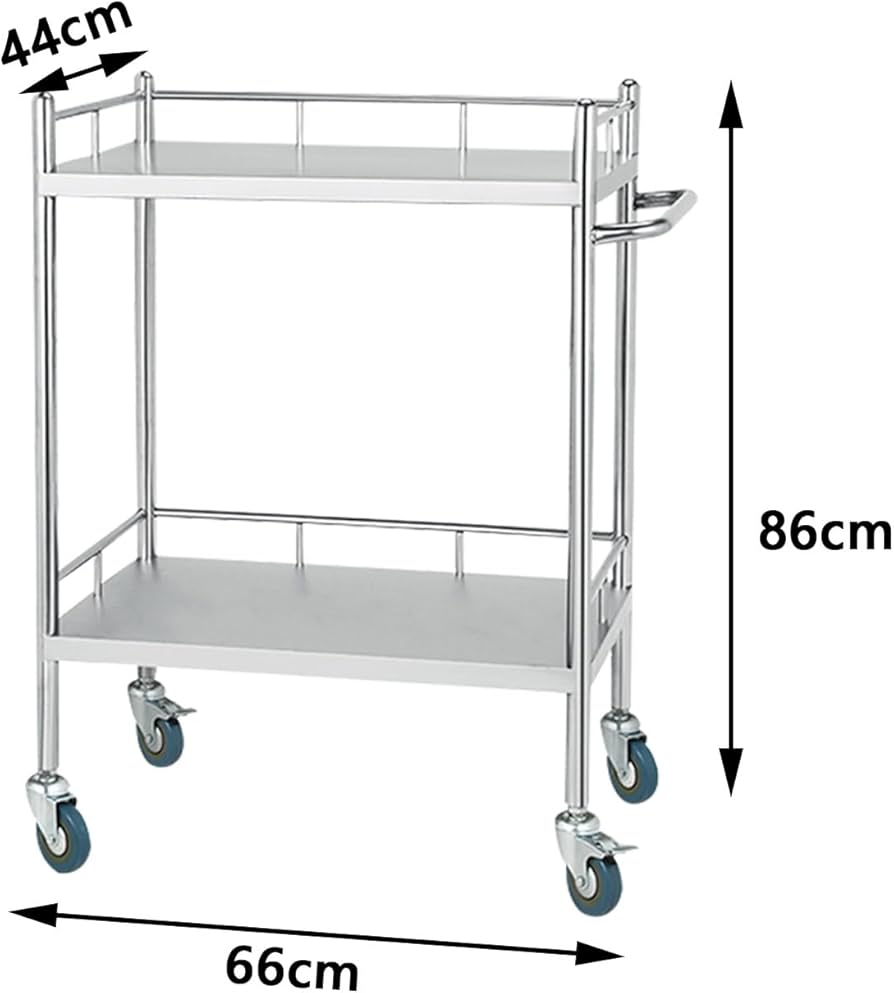 Amazon.co.jp: 医療用ワゴン 60×86×40cm ステンレス トロリー