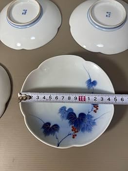 Amazon.co.jp: 2206 有田焼 芳祥堂特製 葡萄瑠璃 皿 5客 : ホーム