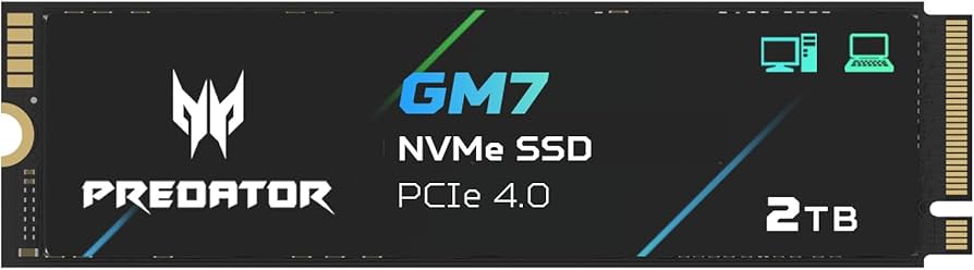 Amazon.com: acer Predator GM7 2TB SSD: M.2 2280 PCIe Gen 4 x4 NVMe