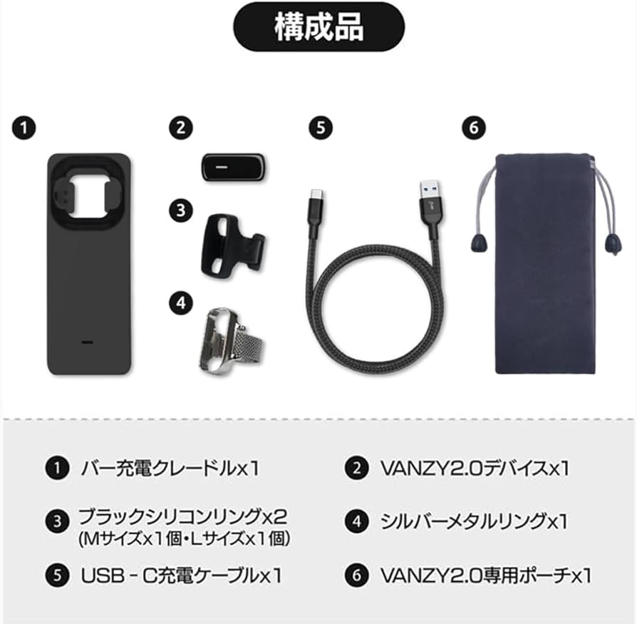 Amazon | VANZY2.0 リングマウス Bluetooth ワイヤレス ブラック