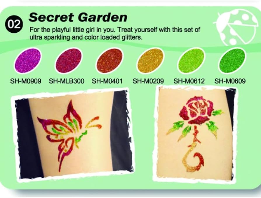 Amazon.co.jp: ボディジュエリー グリッター ミニサイズ 6色入