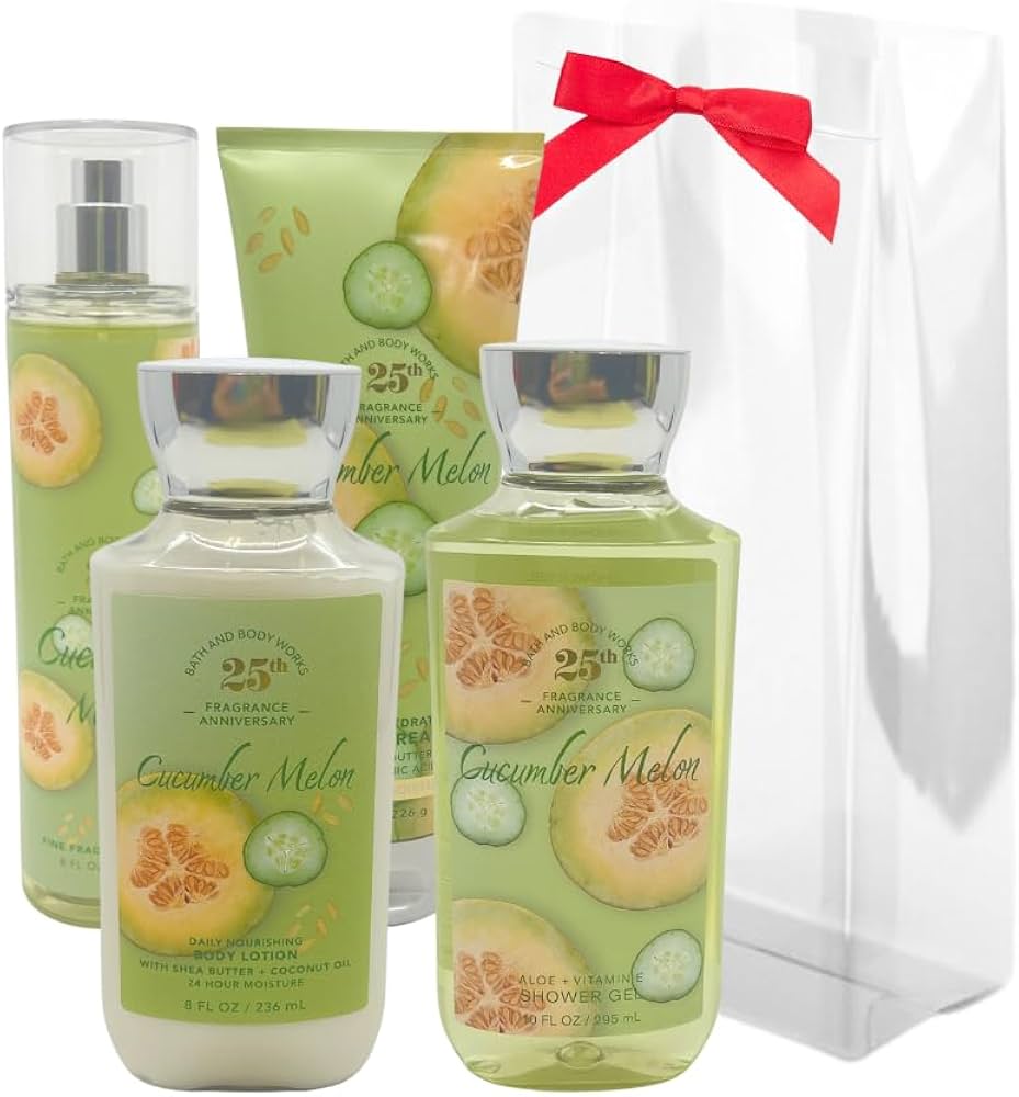 Amazon.com : Bath & Body Works CUCUMBER MELON 4-piece Gift Set