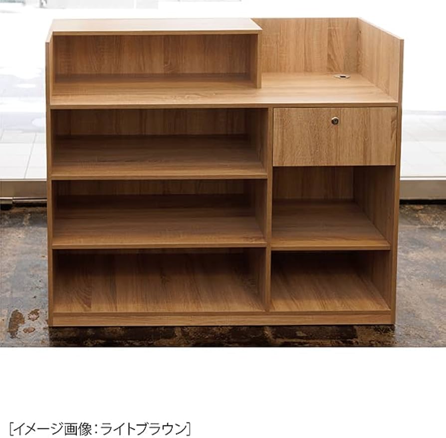 Amazon.co.jp: レジカウンター 木製 レジ台【幅120×高さ100×奥行47cm