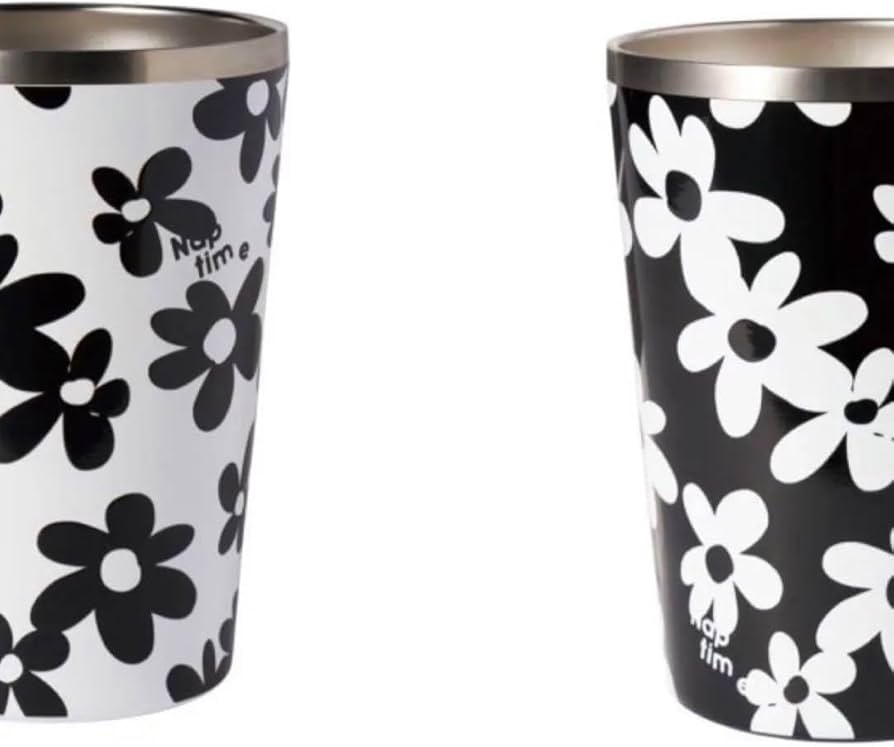 Amazon | Nissy Naptime 花柄タンブラー 白黒2点セット 西島隆弘