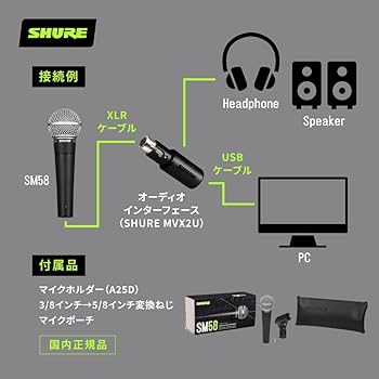 Amazon.co.jp: SHURE シュア SM58-LCE ダイナミックマイク : ON/OFF