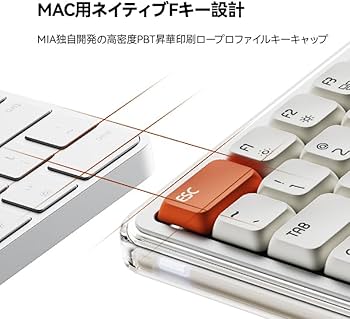Amazon | MelGeek O2 ワイヤレスメカニカル静音キーボード、US英語配列