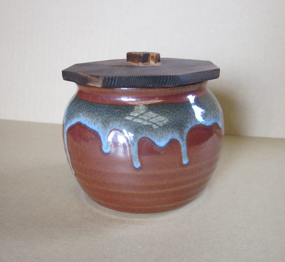 Amazon｜蓋付き壺 3号 梅干し壺 タレ壺 薬味壺 味噌壺 漬物壺 壺漬けの