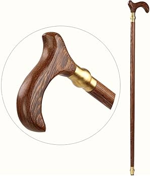 Amazon.co.jp: 木製ステッキ 高齢者用ステッキ、無垢材杖、木製