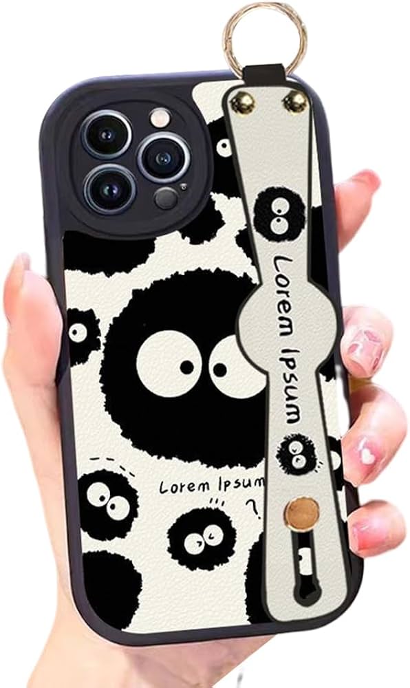 Amazon.co.jp: まっくろくろすけ かわいい スマホケース iPhone 15 用