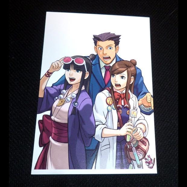 Amazon | 逆転裁判 成歩堂龍一 綾里真宵 宝月茜 ポストカード | ポスト