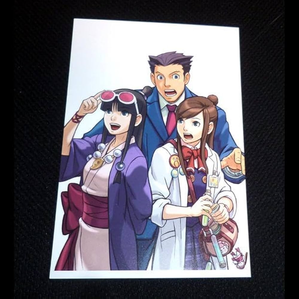 Amazon | 逆転裁判 成歩堂龍一 綾里真宵 宝月茜 ポストカード | ポスト