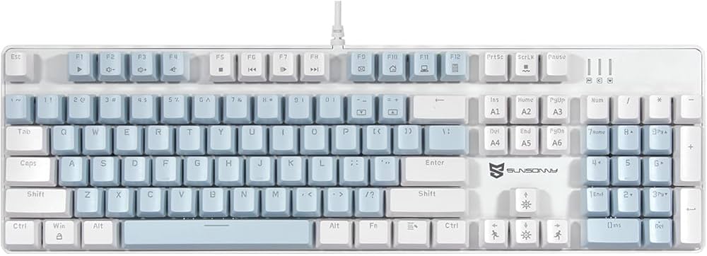 Amazon | Merdia メカニカル式ゲーミングキーボード 全104キーボード