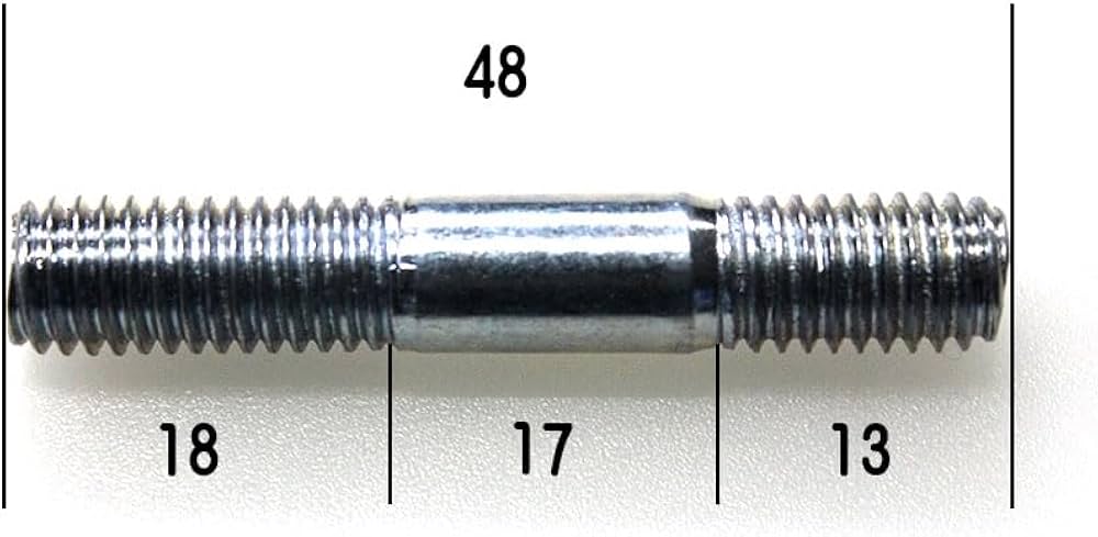 Amazon.co.jp: スタッドボルト 8mm×48mm M8 P1.25 8本 マフラー交換用