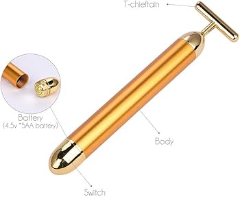 Amazon.com: Beauty Bar 24k Golden Electric Face Massager, T Shape