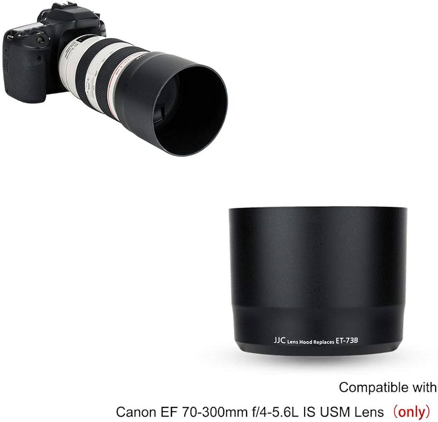 Amazon | JJC 可逆式 レンズフード 黒 Canon EF 70-300mm f4-5.6l IS