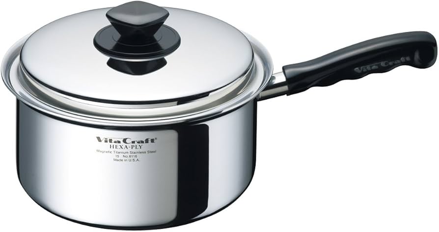 Amazon｜ビタクラフト 片手鍋 IH対応 ステンレス 蓋付 10年保証 ヘキ