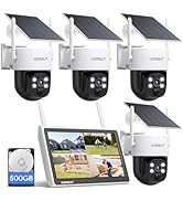 Amazon | VORGUT 防犯カメラ 屋外 ソーラー モニター付き 2台セット