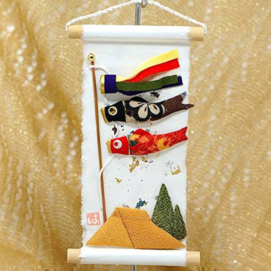 Amazon | 【和紙 ちりめん細工 和風インテリア】ミニ掛け軸 旬のつづり