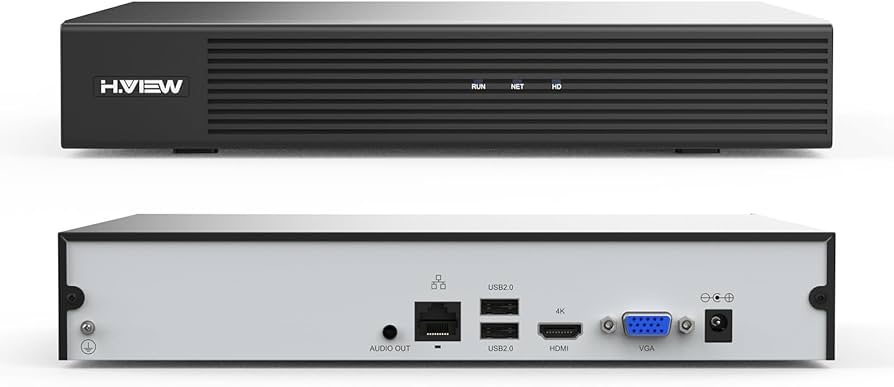 Amazon.co.jp: H.View 防犯録画機 NVRビデオレコーダー4K 8MP 最大8台