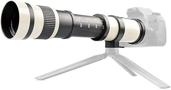 Amazon | 望遠鏡望遠レンズ、白420-800mm開口F/8.3-16フルマニュアル