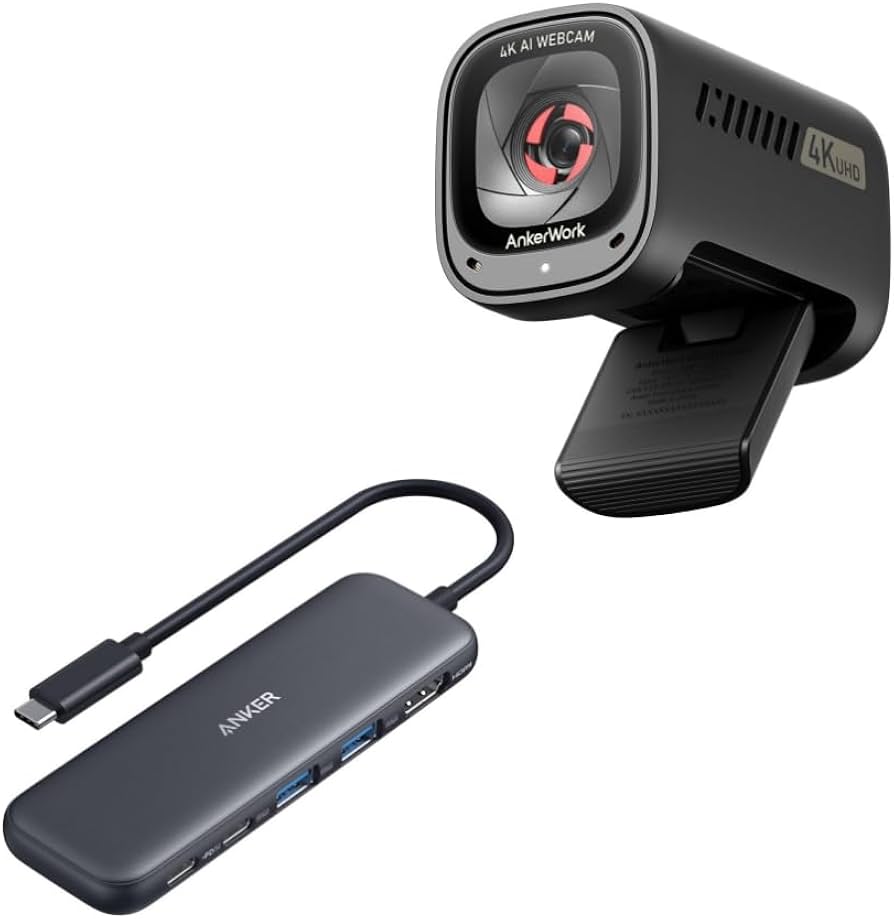 Amazon.com: Anker 332 USB-C Hub(5-in-1) & AnkerWork C310 Webcam
