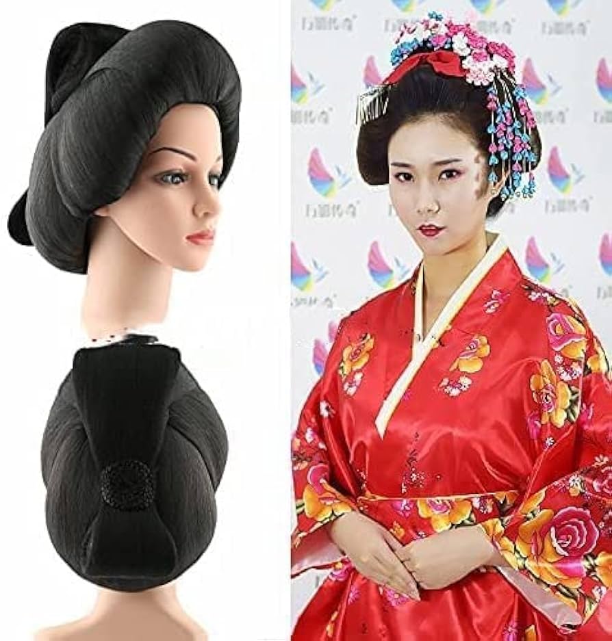 Amazon.co.jp: おいらん遊女日本髪かつら鬘 日本舞踊演劇芝居歌舞伎