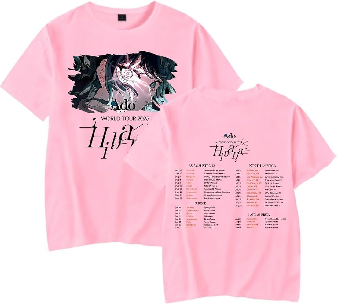 ADO Hibana World Tour 2025 T-Shirt Women Men Short Sleeve Tee