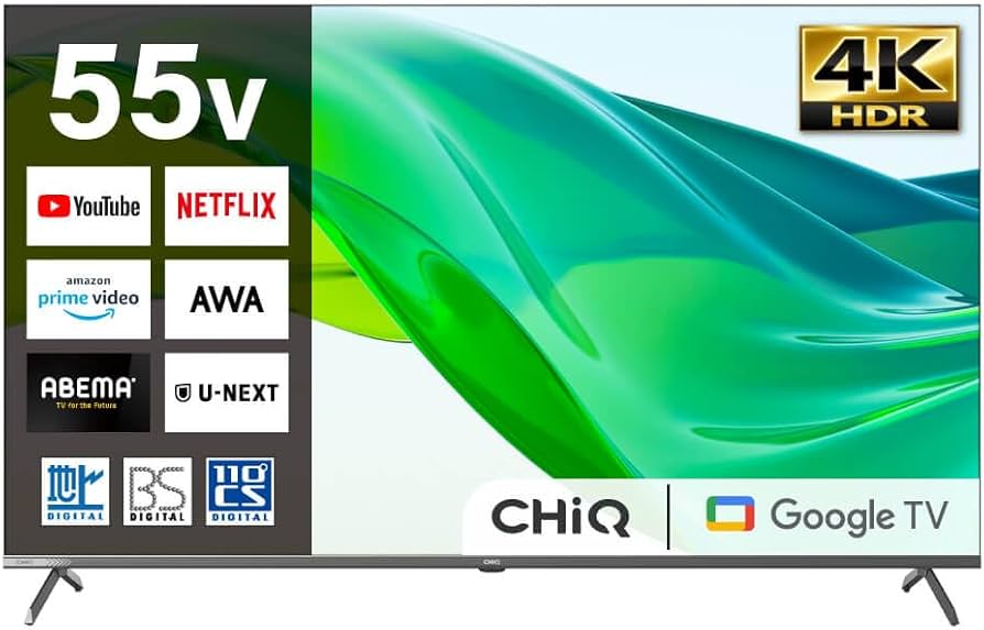 Amazon | スマートテレビ 55型 Googleテレビ 55インチ HDR対応