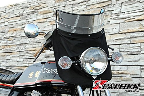 Amazon | Z-FATHER 旭風防 メッキ 短風防(黒布タレ) | スクリーン本体