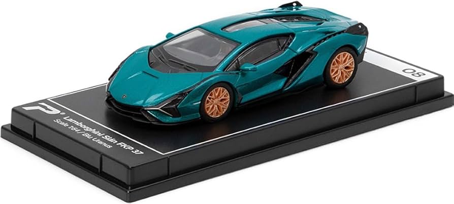Amazon.com: PosterCars - 1:64 Scale Lamborghini Sian FKP 37 Blu