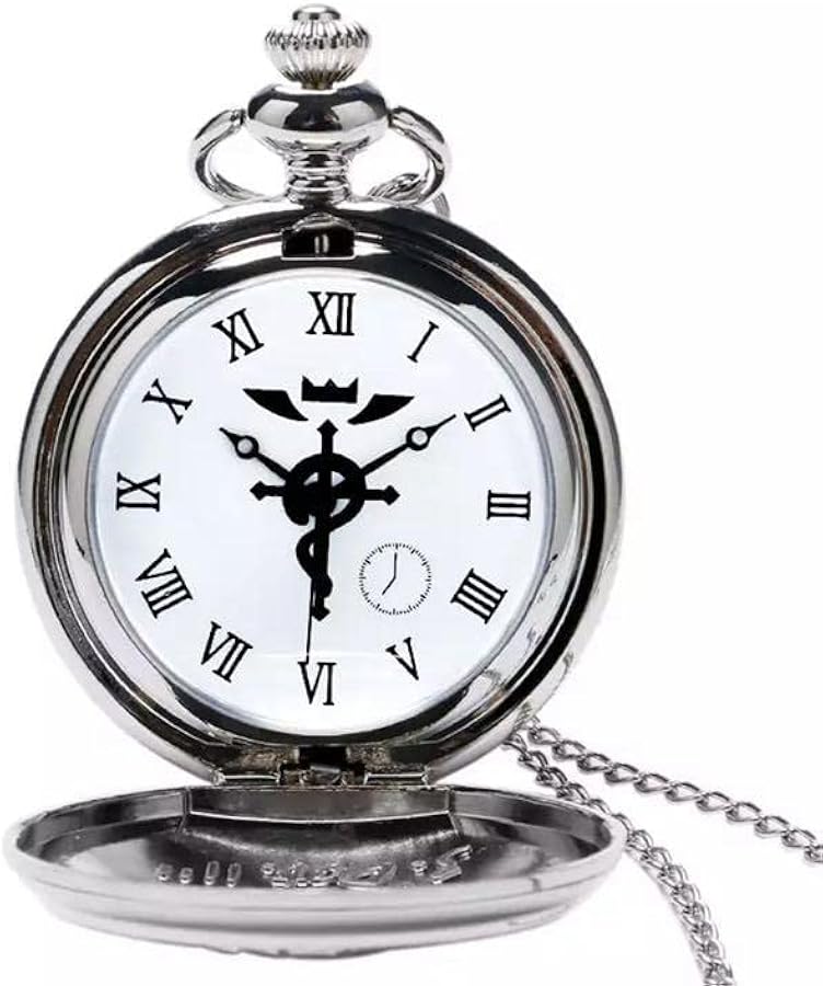 Amazon | 鋼の錬金術師風 銀時計 懐中時計 ハガレン エド 鋼の錬金術師