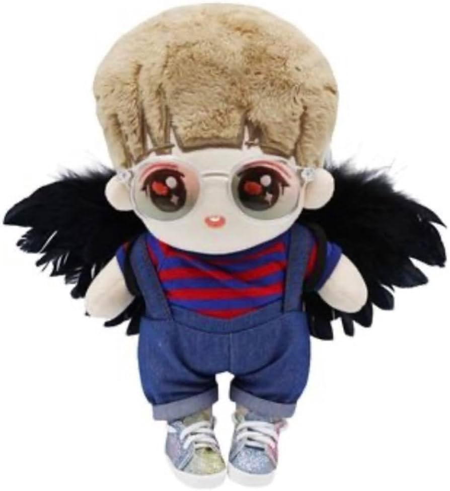 Amazon.co.jp: ぬいぐるみ ドール 羽 羽根 天使 ブラック 黒 : おもちゃ