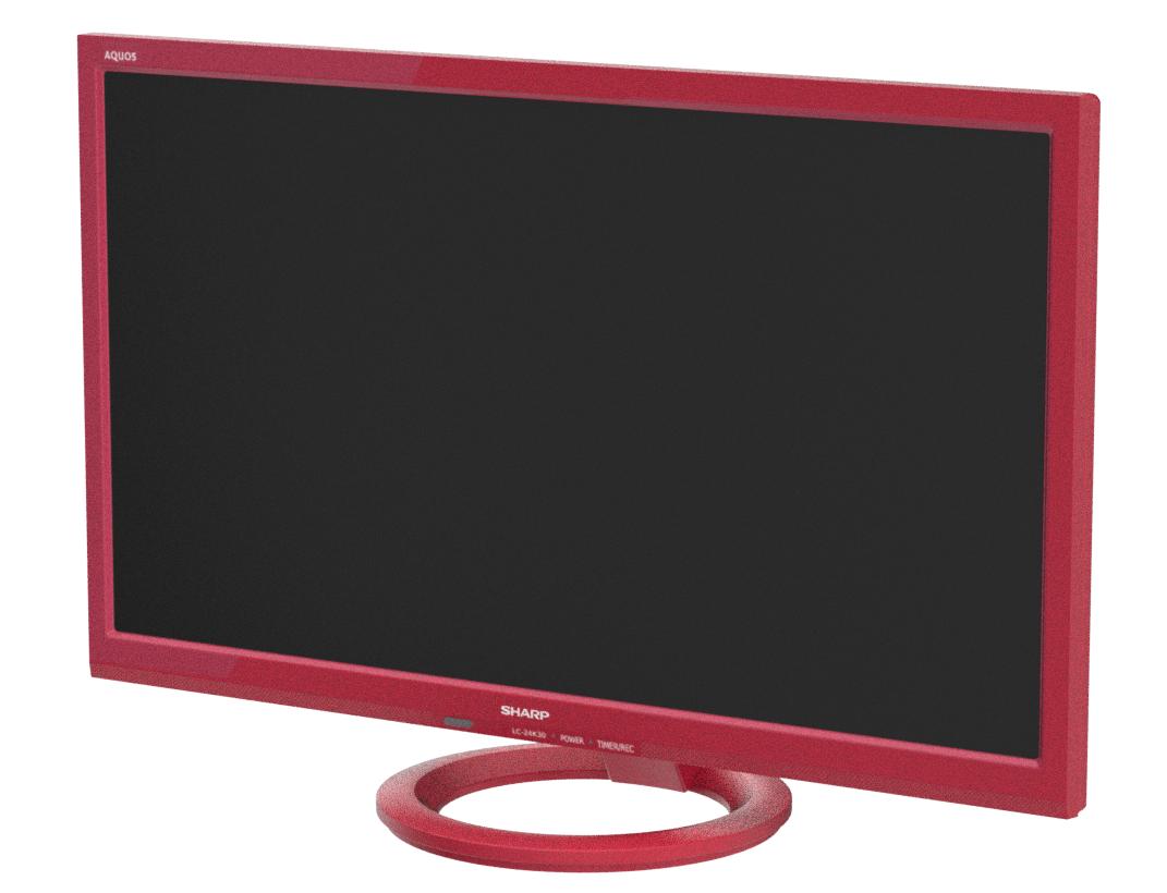 リモコン付き！SHARP液晶テレビ レッド2016年製LC-24K30 テレビ LC-24K30