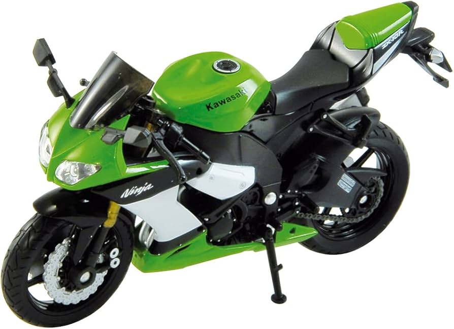 Amazon.com: Welly Die Cast Motorcycle Green Kawasaki 2009 Ninja ZX