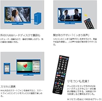 Amazon | シャープ AQUOS 液晶テレビ 22型 ブラック系 LC-22K30-B