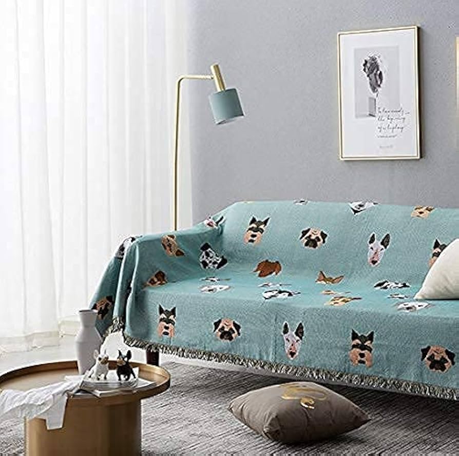 Amazon｜GYROHOME 犬柄 マルチカバー 長方形 大判 ソファーカバー 北欧