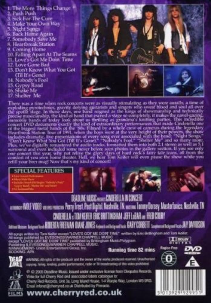 Amazon.com: Cinderella: In Concert - The Heartbreak Station Tour