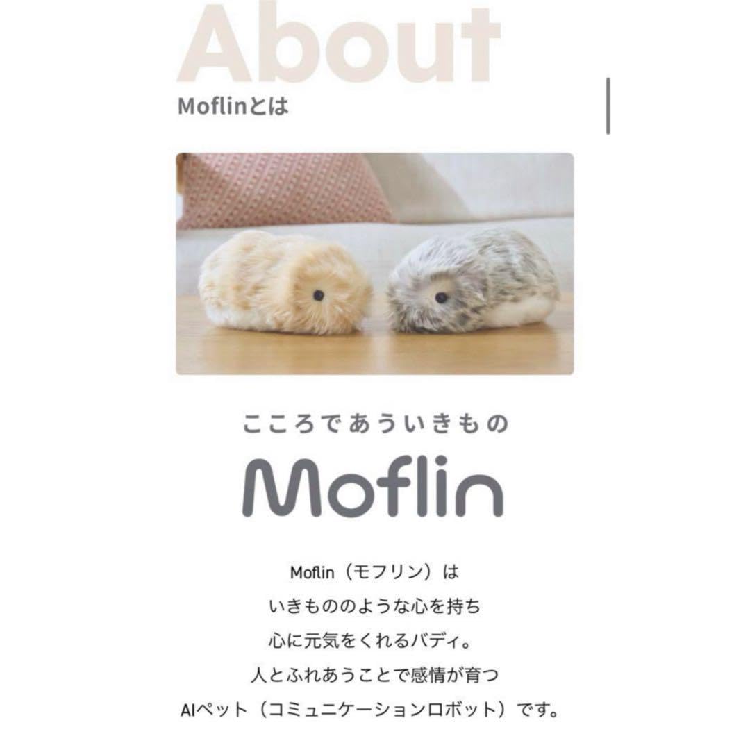 Moflin モフリン シルバー (納品書は個人情報切り抜きの上で同封
