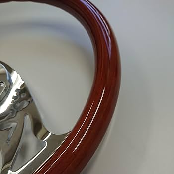 Amazon.co.jp: シンディ クロームレディウッドステアリング デコトラ