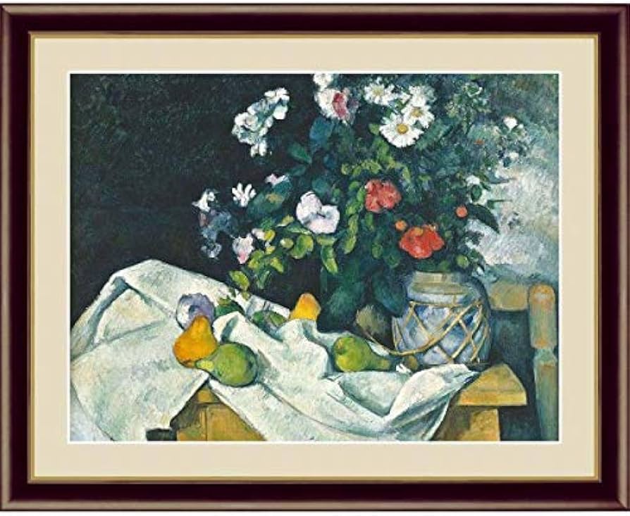 Amazon.co.jp: ポール・セザンヌ『花と果物のある静物』高精彩工芸画+
