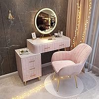 Amazon｜ドレッサー コンパクト お姫系 鏡台 化粧台収納 ベロア椅子