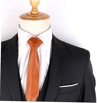 Amazon.co.jp: メンズネクタイpuレザーネクタイファッションソリッド